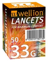 Ланцети Wellion 33G, 50 од.